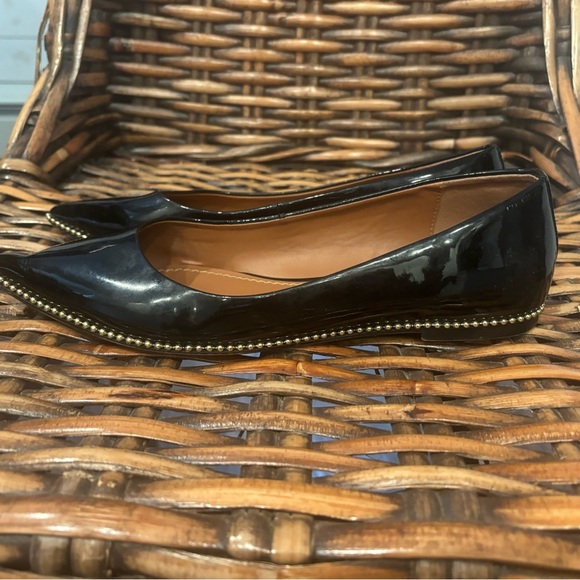 COACH VIVIANA BEADCHAIN BLACK
LEATHER SKIMMER FLATS IN SIZE 8.5 - Picture 3 of 13